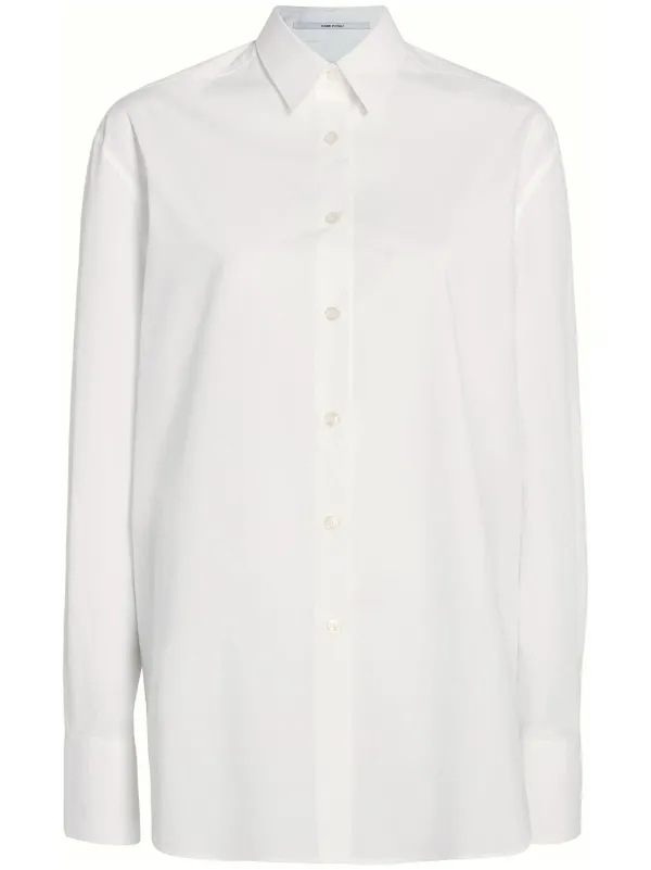 Another Tomorrow Organic Cotton Shirt in White