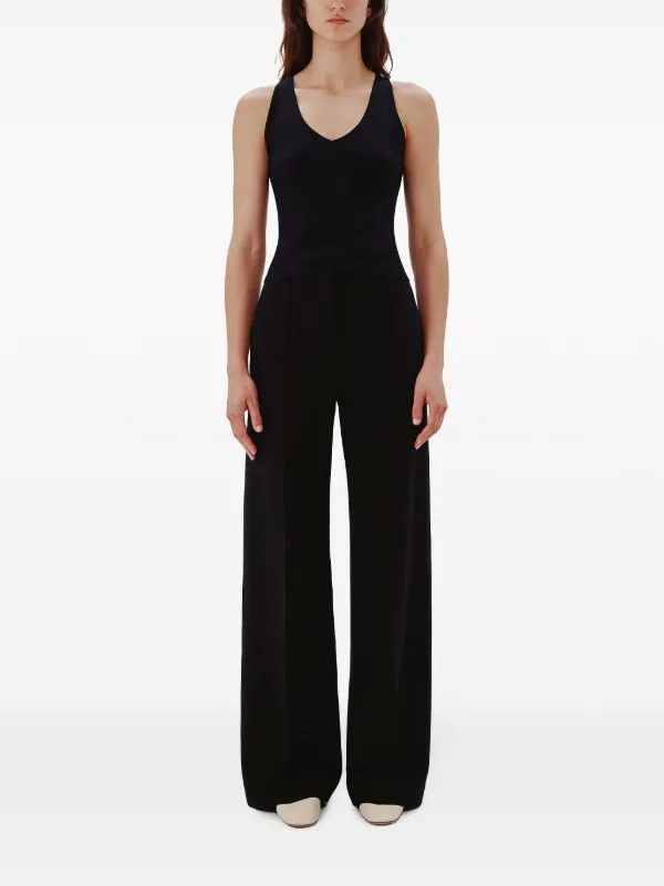 Another Tomorrow リブニット トップ | ブラック | FARFETCH JP