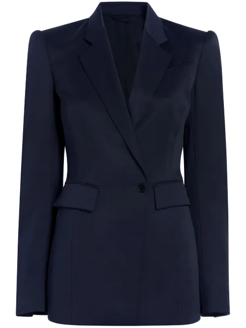 Blazer en mérinos à boutonnière croisée - Another Tomorrow - Modalova