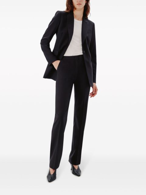 slim-cut tailored trousers