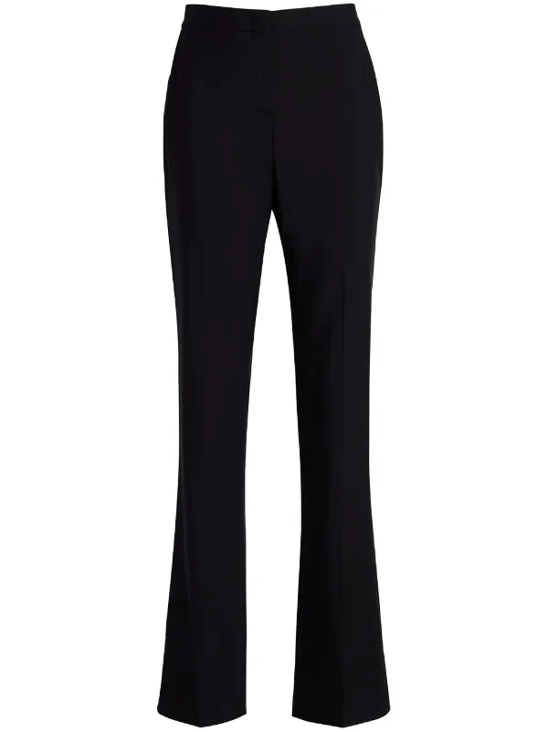 Another Tomorrow Slim-cut Tailored Trousers in Black