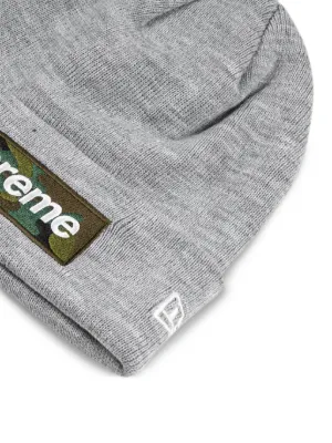 Supreme x New Era® Box Logo Beanie | Grey | FARFETCH