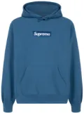 Supreme box logo cotton hoodie - Blue