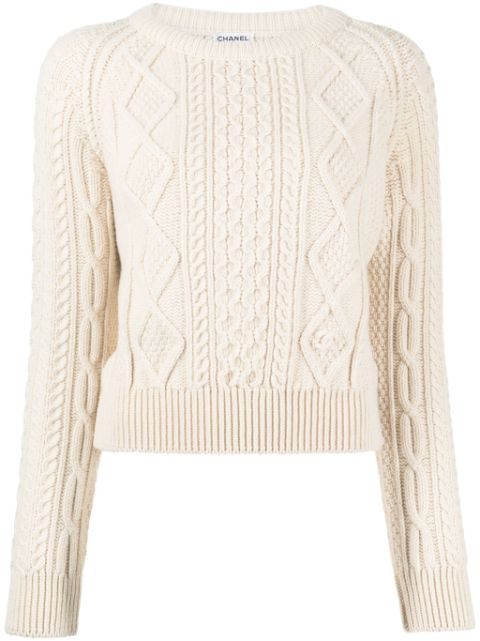 CHANEL 1996 wool fisherman knit jumper Women