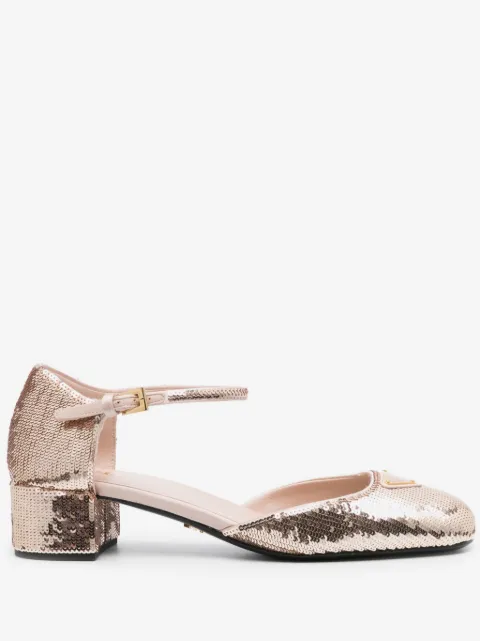 Prada 35mm sequined pumps