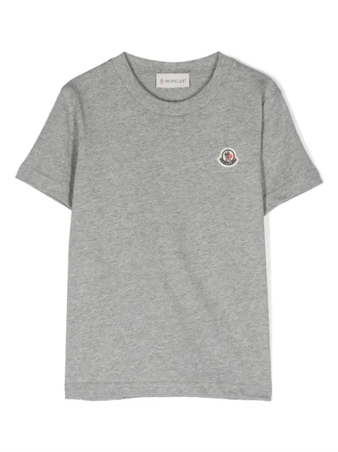 Moncler Enfant logo-patch mélange T-shirt