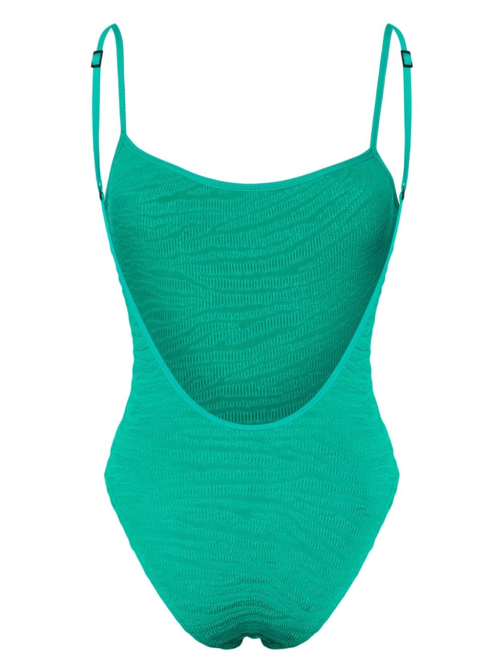 Shop Bondeye Low Palace Crinkled Swimsuit In Green