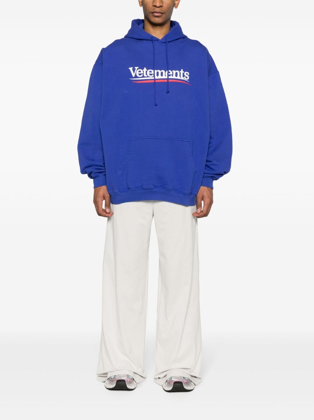 VETEMENTS high-waist wide-leg trousers - Grijs