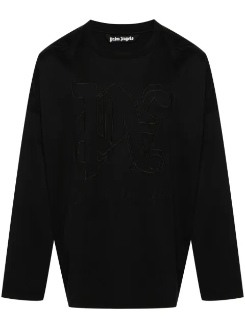 Palm Angels T-shirt med monogram-broderi