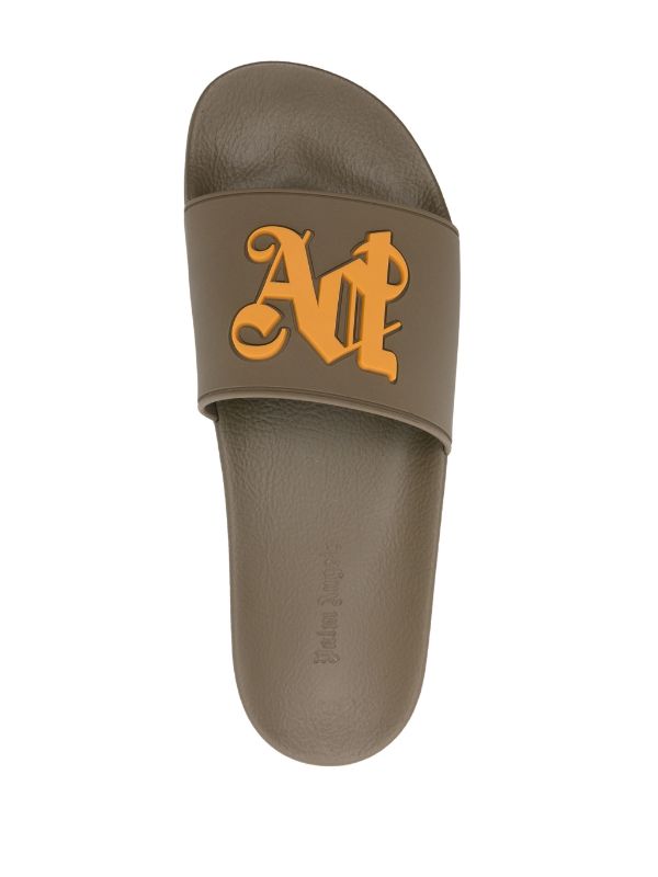 Palm Angels logo embossed Rubber Slides Farfetch