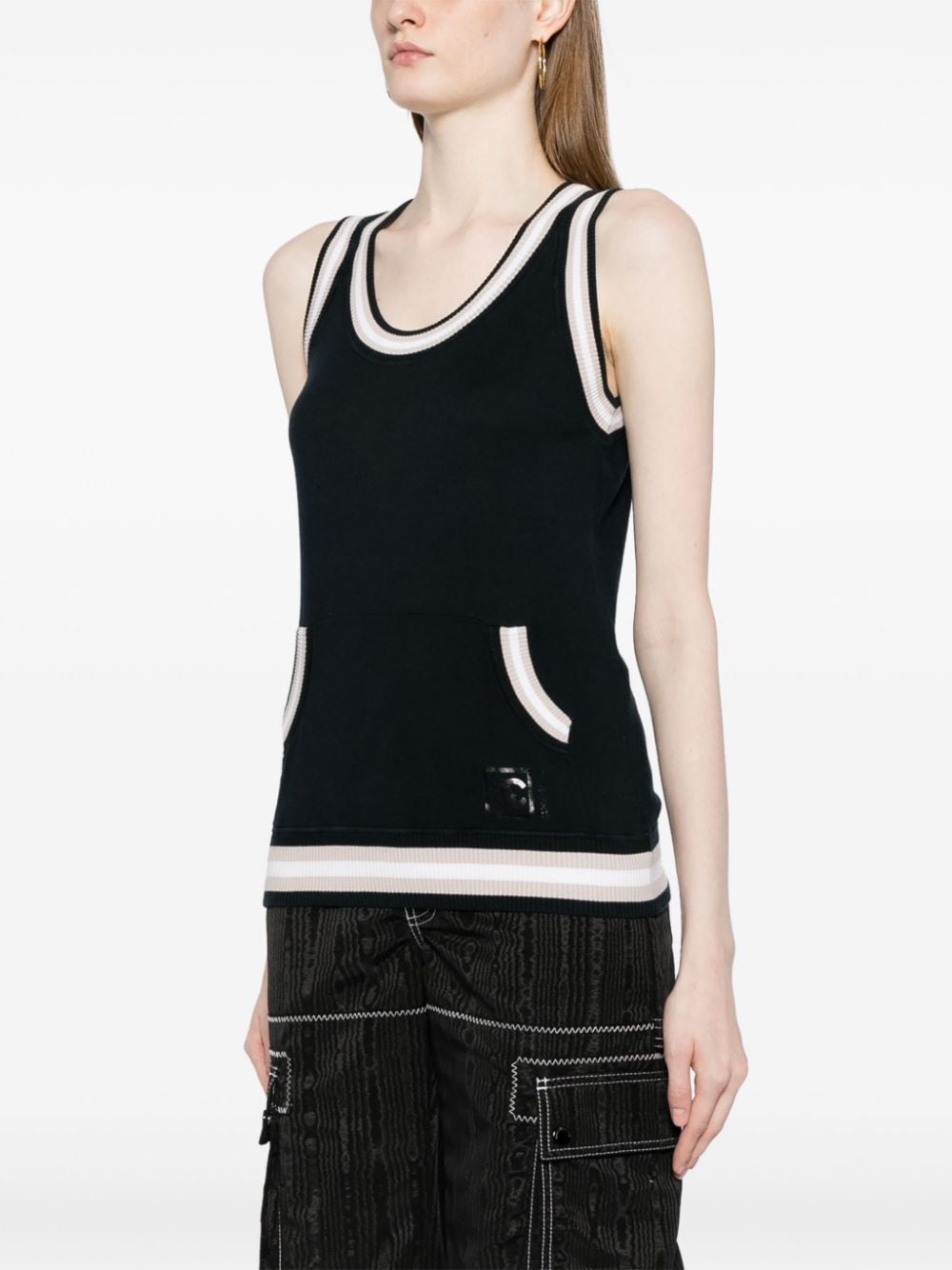 Pre-owned Chanel 2008 Sports Line Tank Top In 蓝色