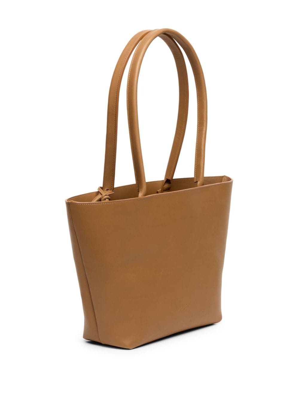 Shop Marsèll Logo-debossed Leather Tote Bag In Brown