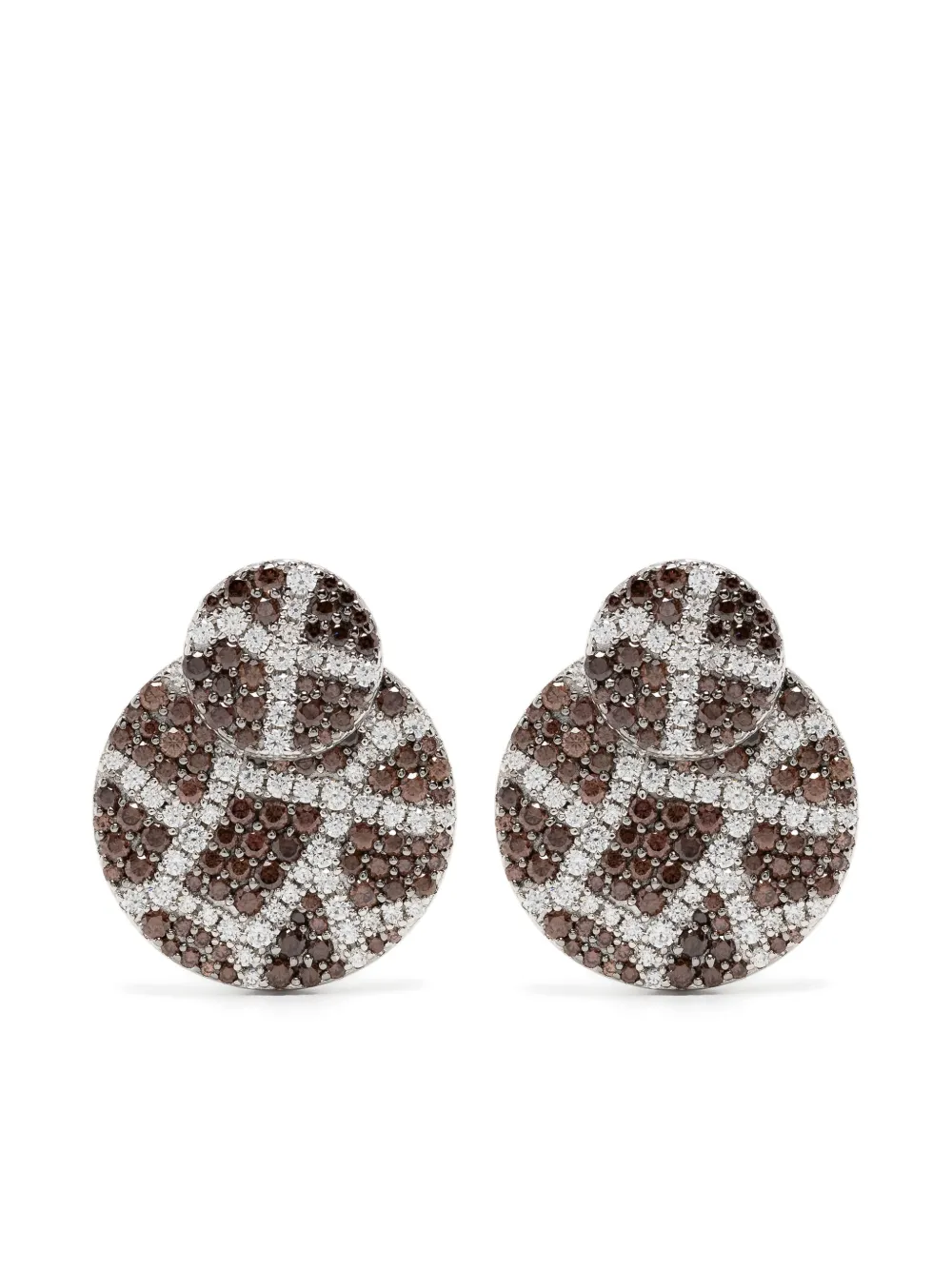 APM Monaco aretes estilo jirafa | plateado | Image 1