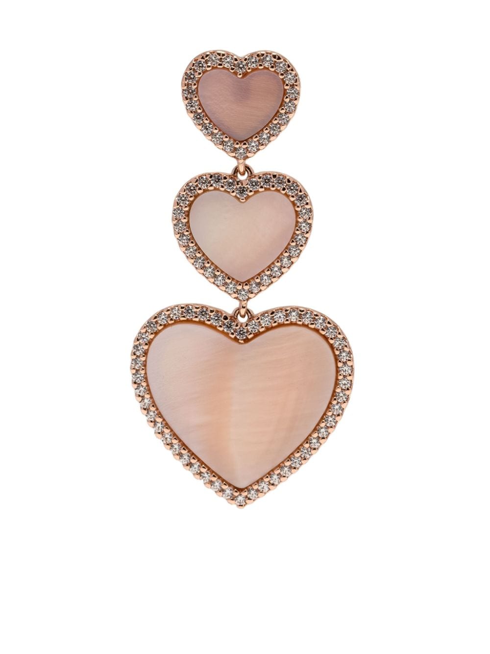 Nacre heart earrings