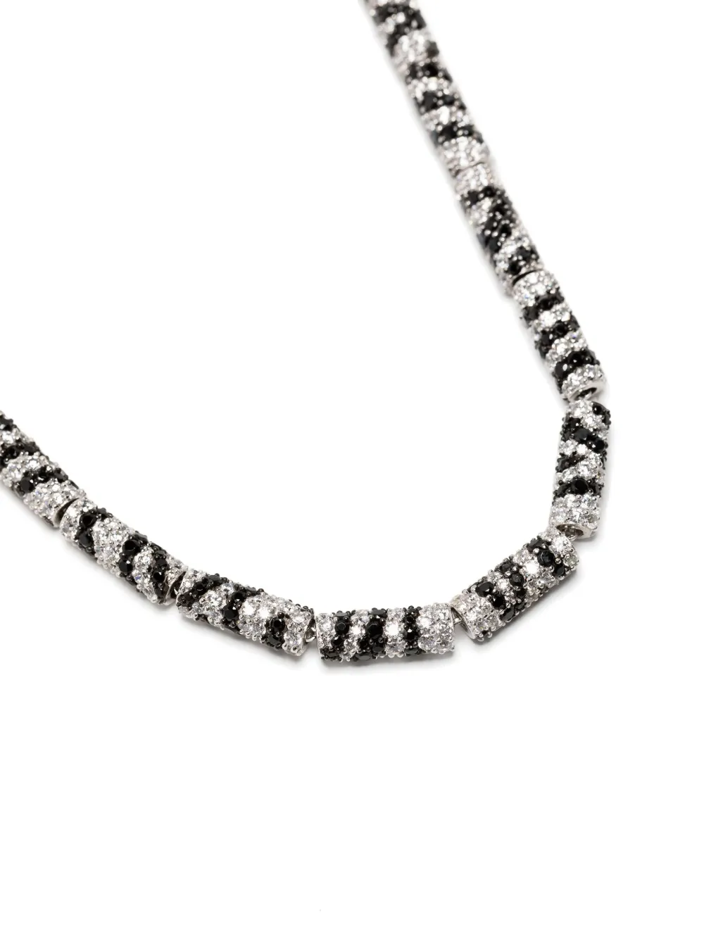 Apm Monaco X Charles Leclerc Zebra Adjustable Necklace In Silver