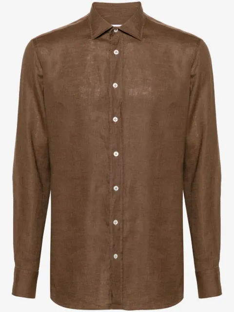 Lardini long-sleeve linen shirt