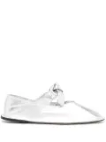 Hereu Llasada metallic ballerina shoes - Silver