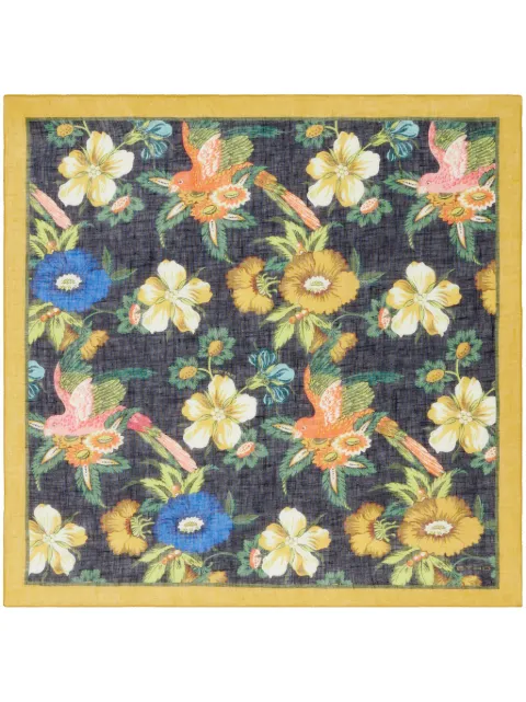 ETRO floral-print linen-silk scarf
