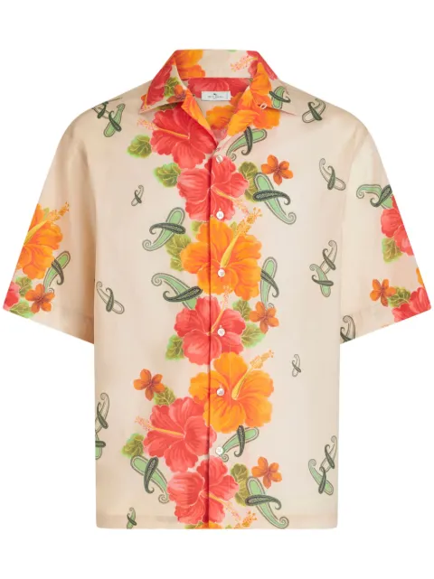 ETRO floral-print cotton shirt