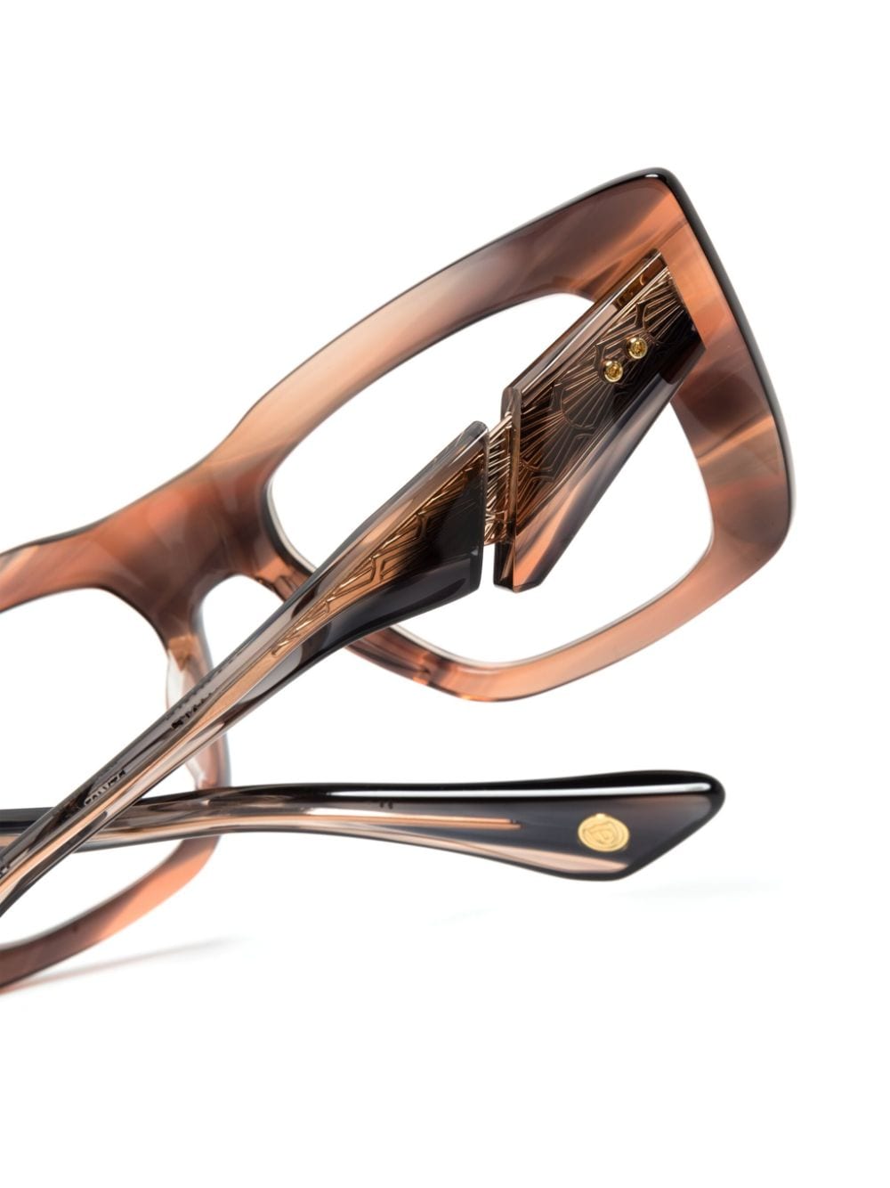 Shop Dita Eyewear Mahine Square-frame Glasses In Brown