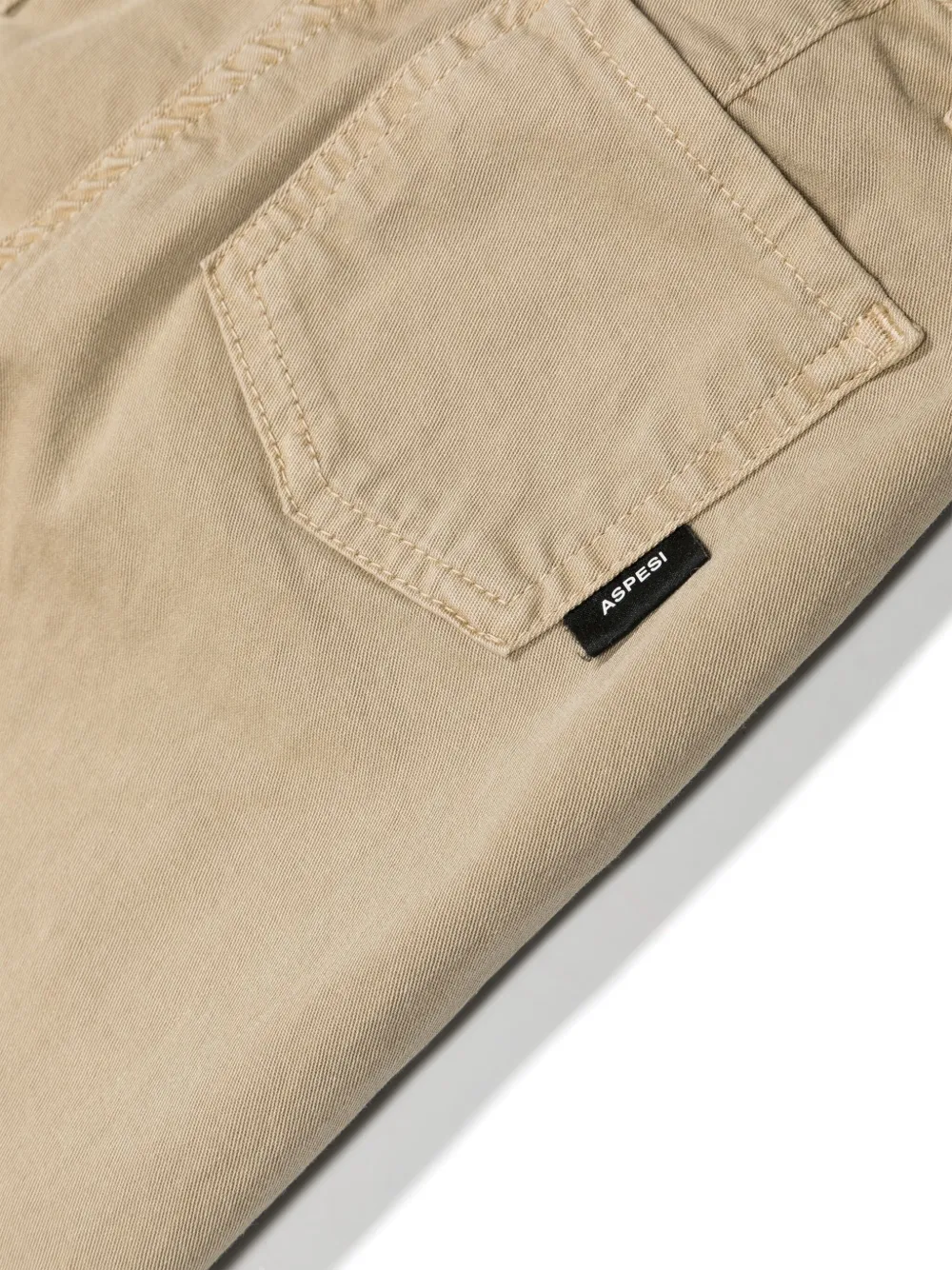 Aspesi Kids Broek met wijde pijpen en franje Beige