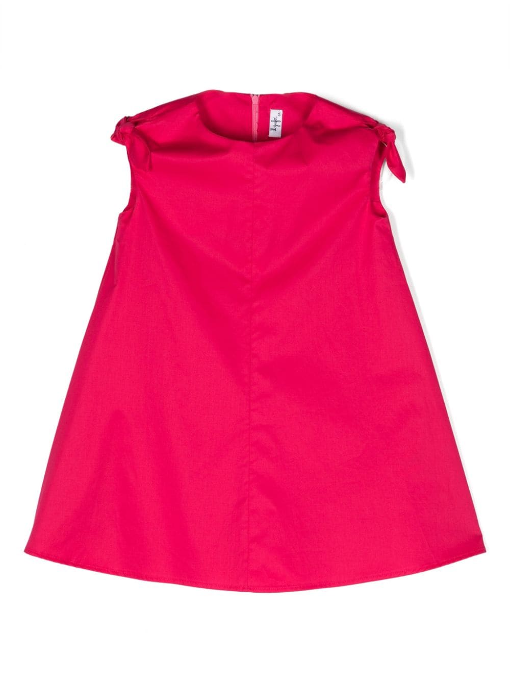 Il Gufo Popeline jurk met geknoopt detail Roze