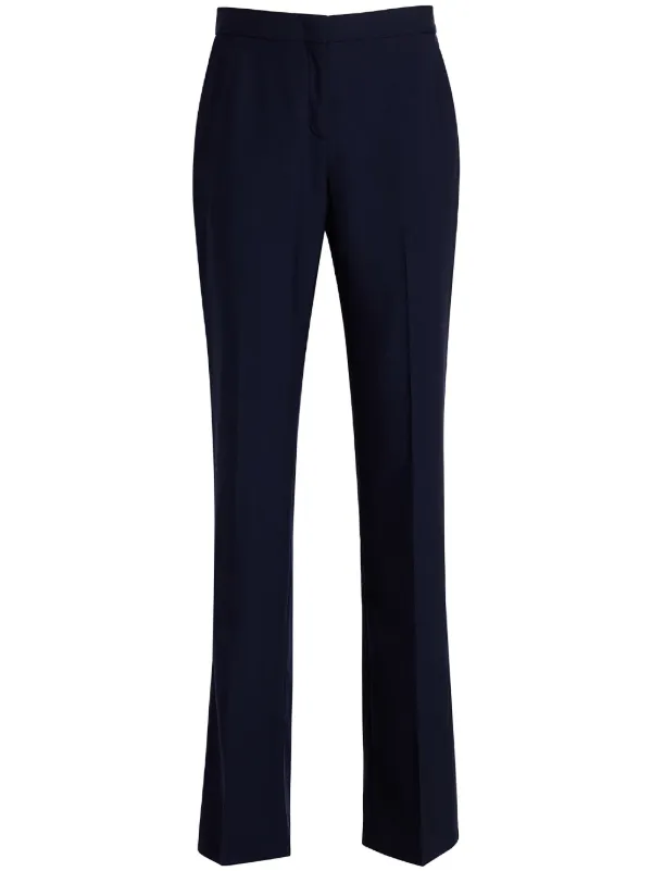 Another Tomorrow Slim-cut Tailored Trousers in Blue