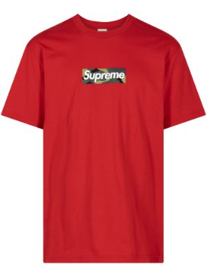 Supreme Logo T shirt Supreme Brand T shirt Black Short-sleeve Cotton T shirt  for men –