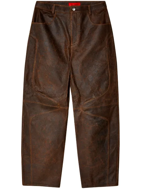 Eckhaus Latta pantalones con efecto envejecido