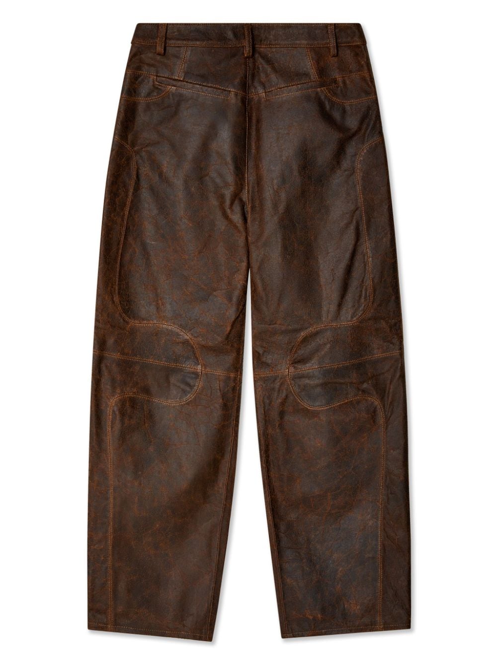 Eckhaus Latta Leren broek - Bruin