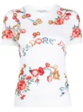 Christian Dior Pre-Owned 2002 pre-owned J'adore Dior floral-print T-shirt - White