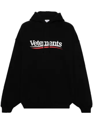 VETEMENTS ロゴ パーカー | ブラック | FARFETCH JP