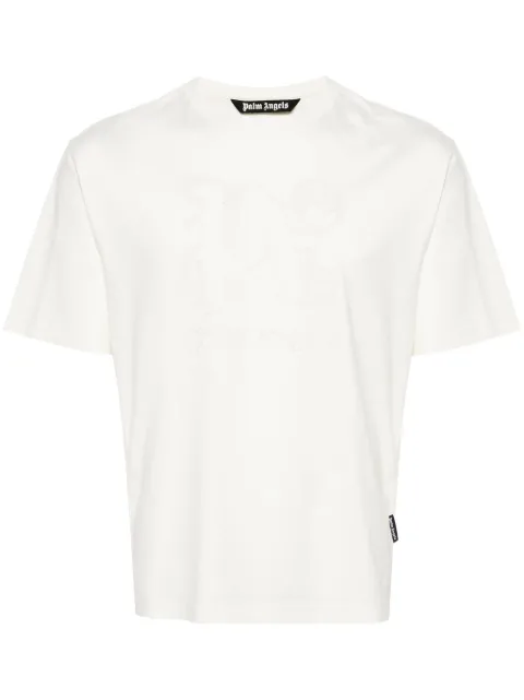 Palm Angels monogram-embroidered cotton T-shirt