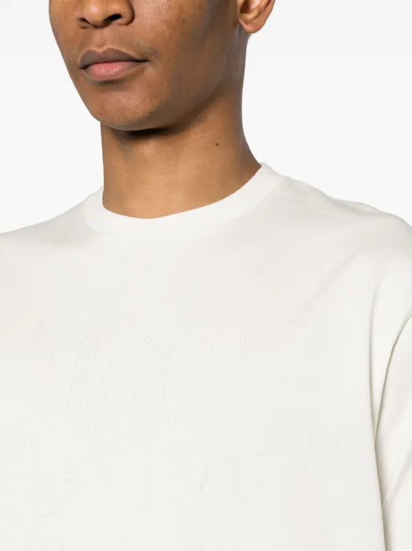 Palm Angels monogram-embroidered Cotton T-shirt | White