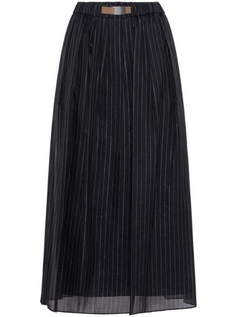 Brunello Cucinelli pinstripe high-waist maxi skirt