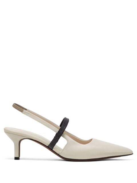 Brunello Cucinelli pointed leather pumps