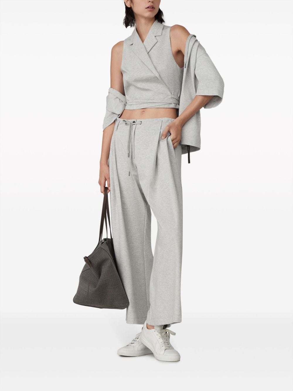 Shop Brunello Cucinelli Woman Sport Pants In Grey