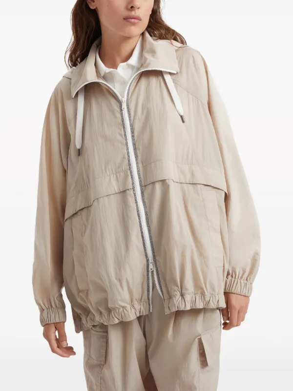 Brunello Cucinelli Lightweight zip-front Jacket | Neutrals