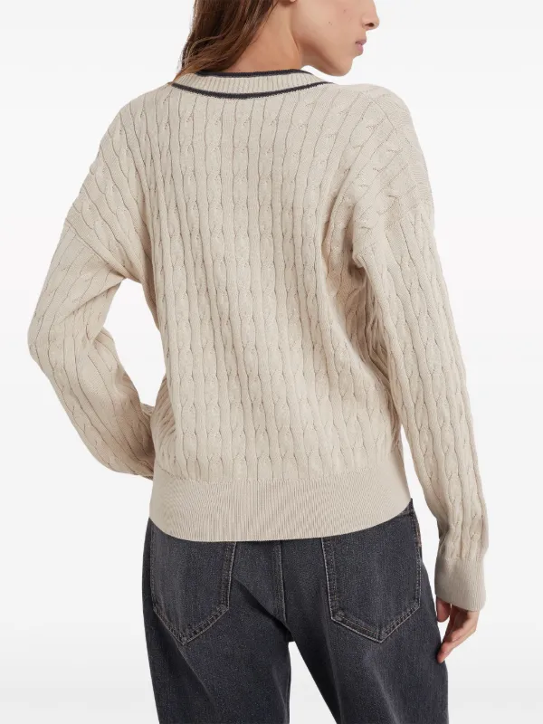 Brunello Cucinelli cable-knit Cotton Jumper - Farfetch