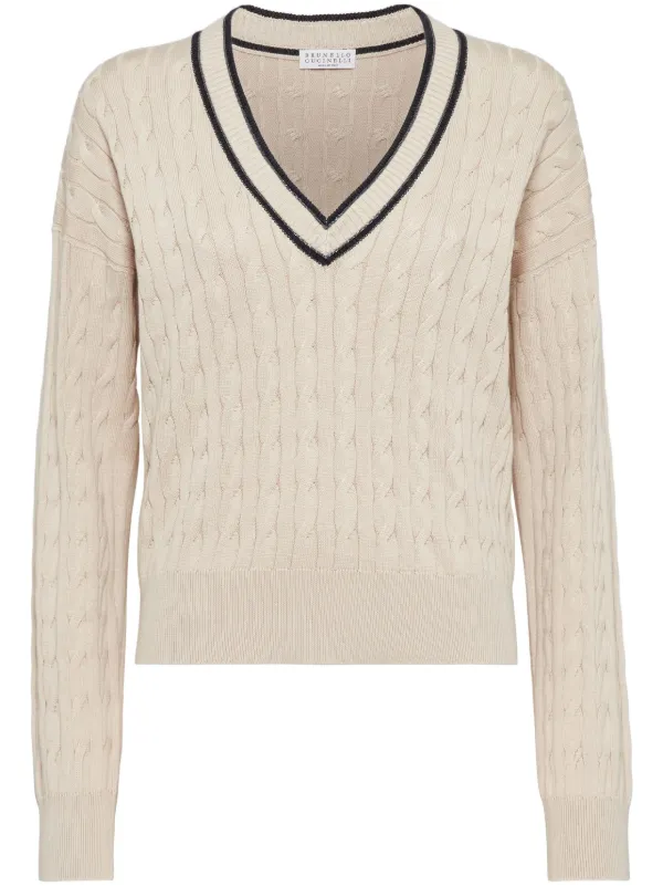 Brunello Cucinelli cable-knit Cotton Jumper - Farfetch
