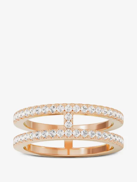 APM Monaco double line pavé ring