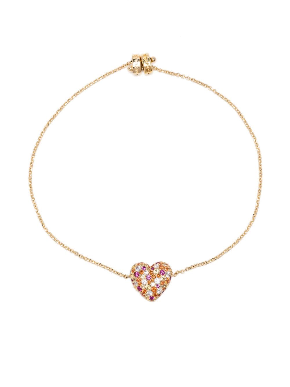 Apm Monaco Heart Charm Chain Bracelet In Gold
