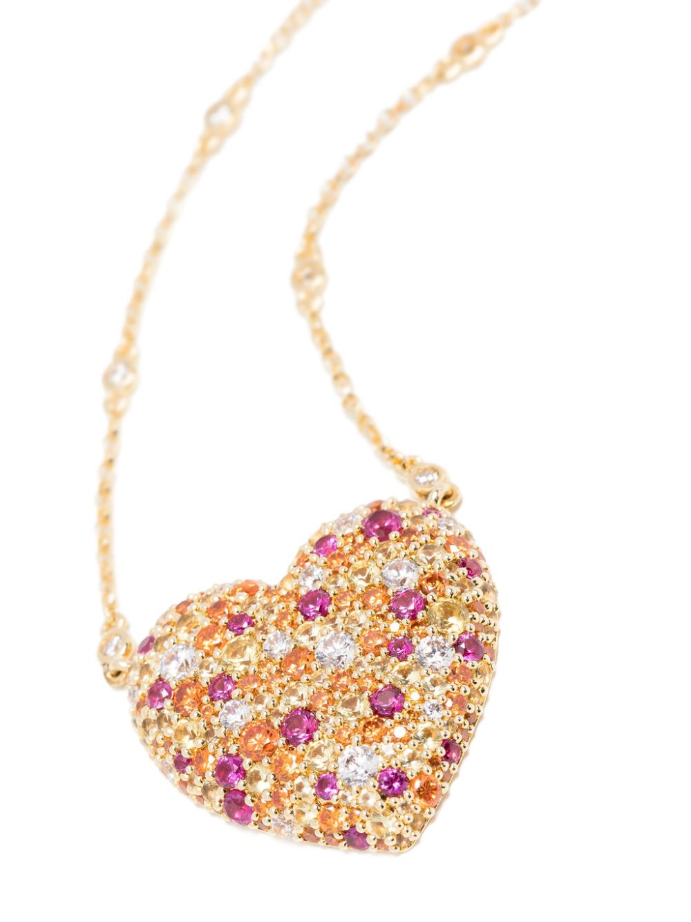 APM Monaco heart-pendant necklace - Yellow