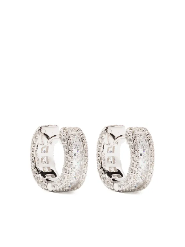 APM Monaco pavé-setting Earrings Silver FARFETCH