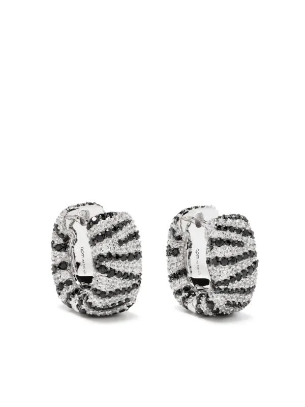 APM Monaco crystal-embellished Hoop Earrings Silver