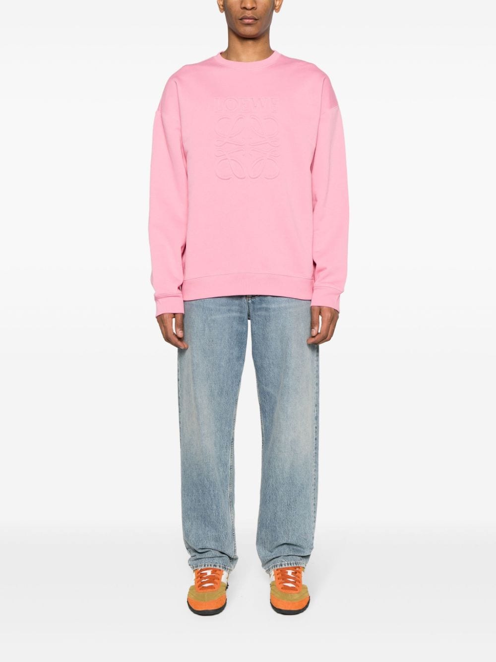 LOEWE Katoenen sweater met reliëf - Roze