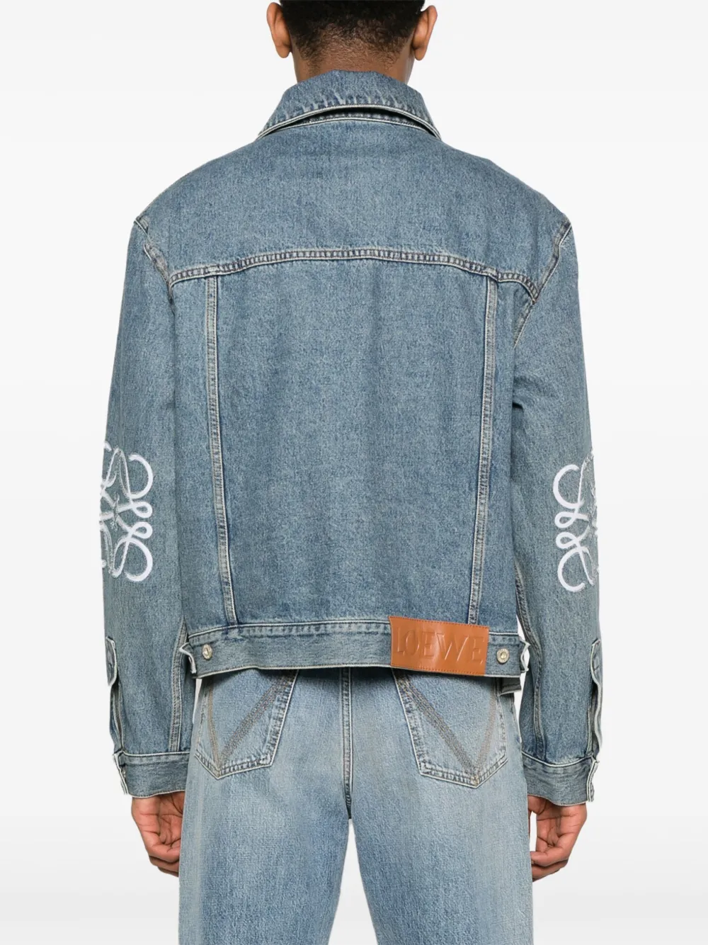 Affordable LOEWE Anagram cut-outs denim jacket Men