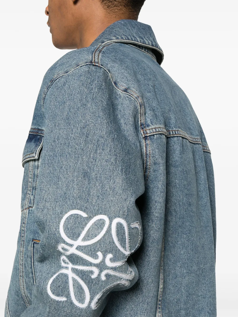 Affordable LOEWE Anagram cut-outs denim jacket Men