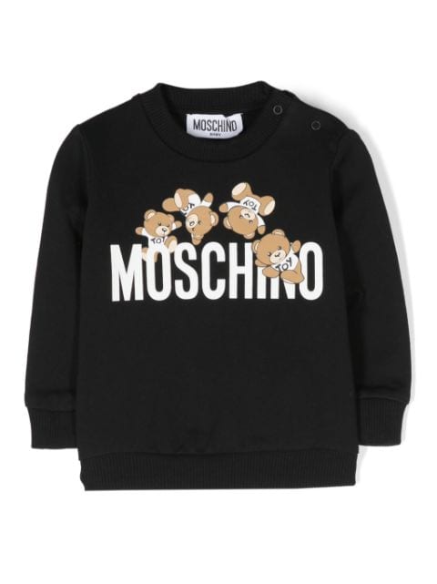 Moschino Kids Teddy Bear logo-print sweatshirt