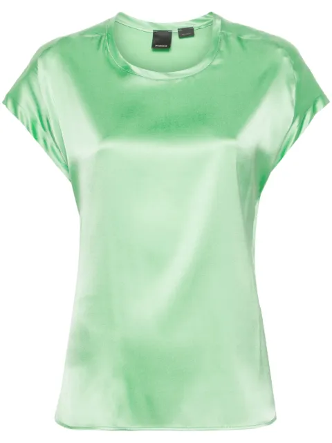 PINKO short-sleeve stretch-silk blouse